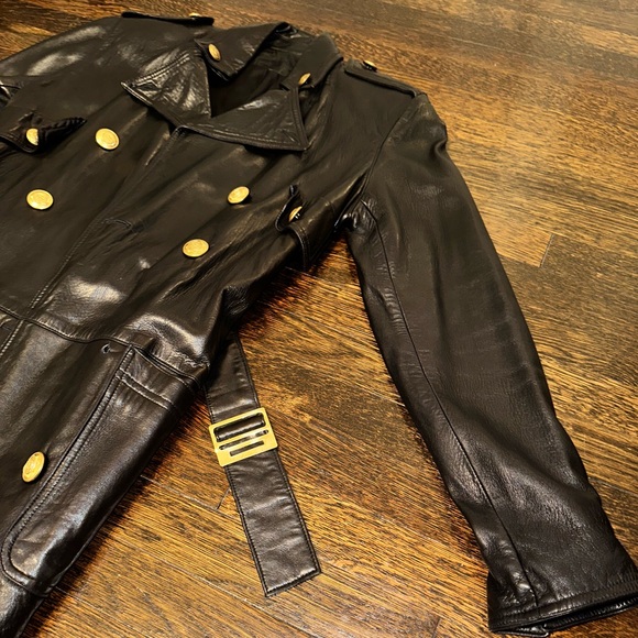 Vintage Butter Soft Leather Peacoat Woman’s Medium - Picture 3 of 5